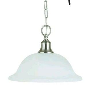 SEAGULL LIGHTING NEW IN BOX  1 DOWN LIGHT PENDANT BRUSHED STEEL